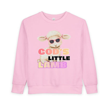 God's Little Lamb Toddler Sweatshirt - Cute Christian Lamb Pullover