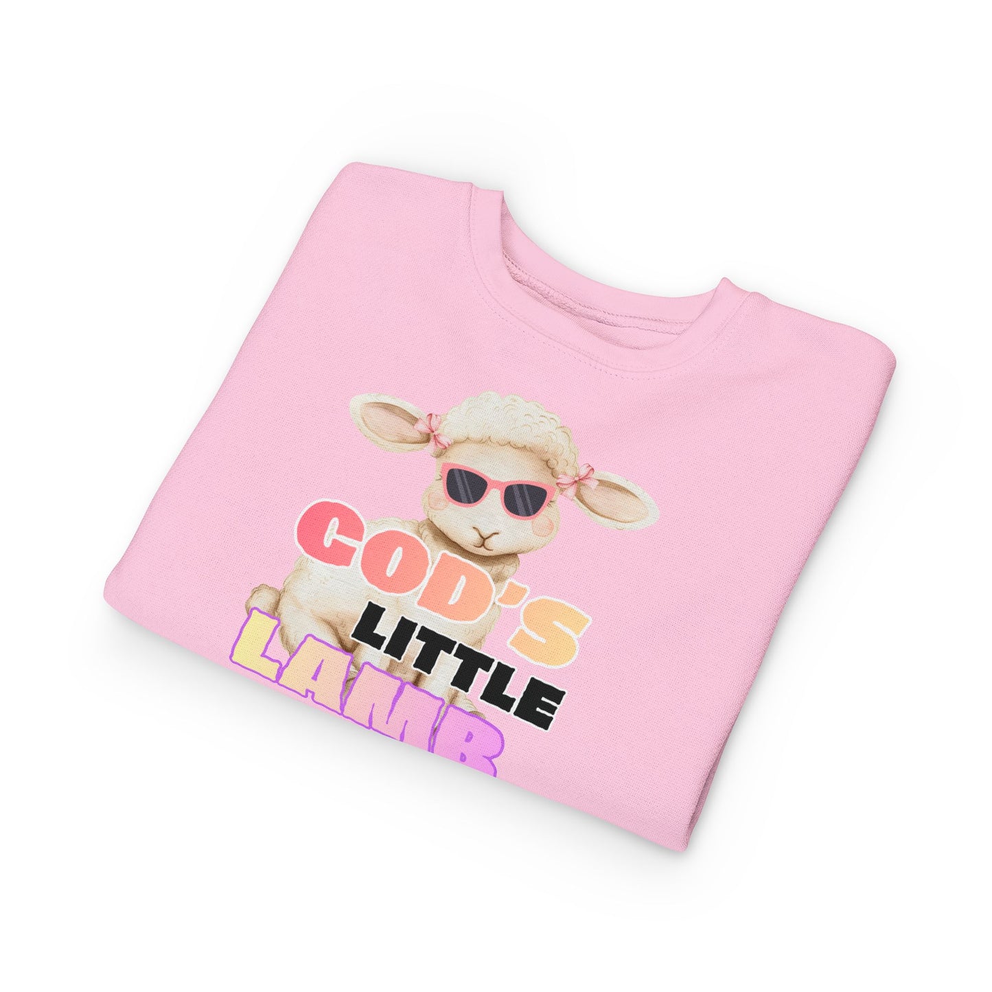 God's Little Lamb Toddler Sweatshirt - Cute Christian Lamb Pullover