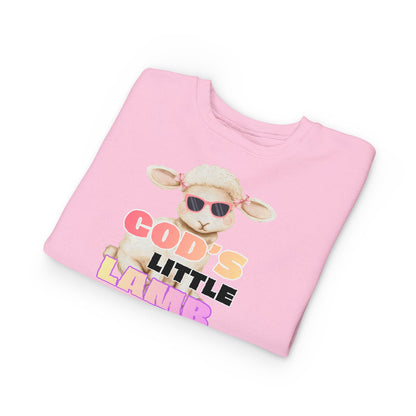 God's Little Lamb Toddler Sweatshirt - Cute Christian Lamb Pullover