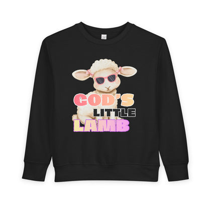 God's Little Lamb Toddler Sweatshirt - Cute Christian Lamb Pullover
