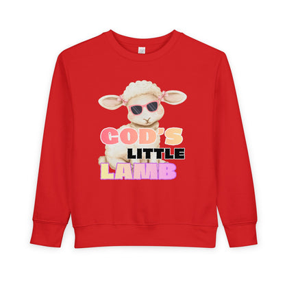 God's Little Lamb Toddler Sweatshirt - Cute Christian Lamb Pullover