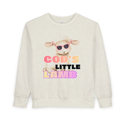 God's Little Lamb Toddler Sweatshirt - Cute Christian Lamb Pullover