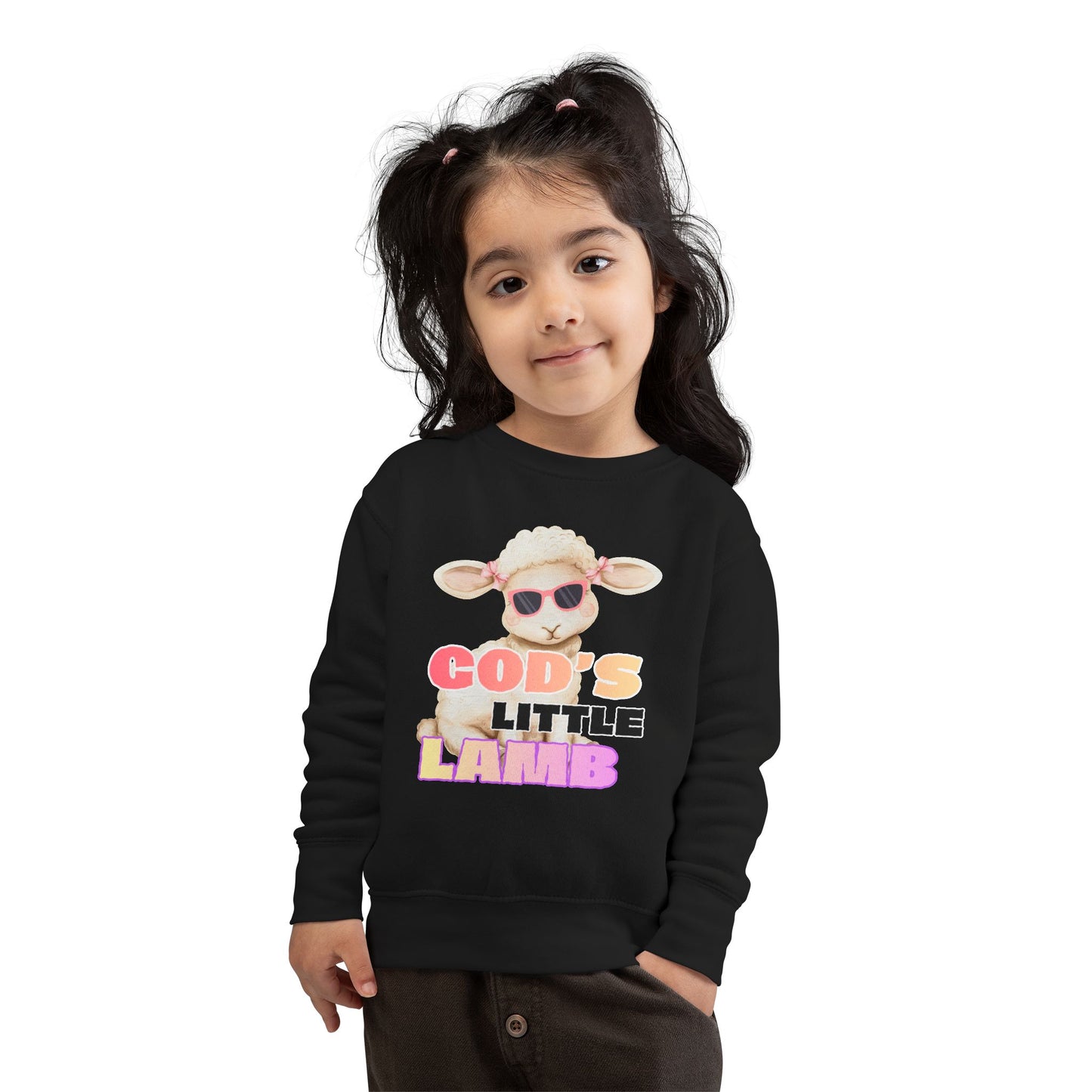 God's Little Lamb Toddler Sweatshirt - Cute Christian Lamb Pullover