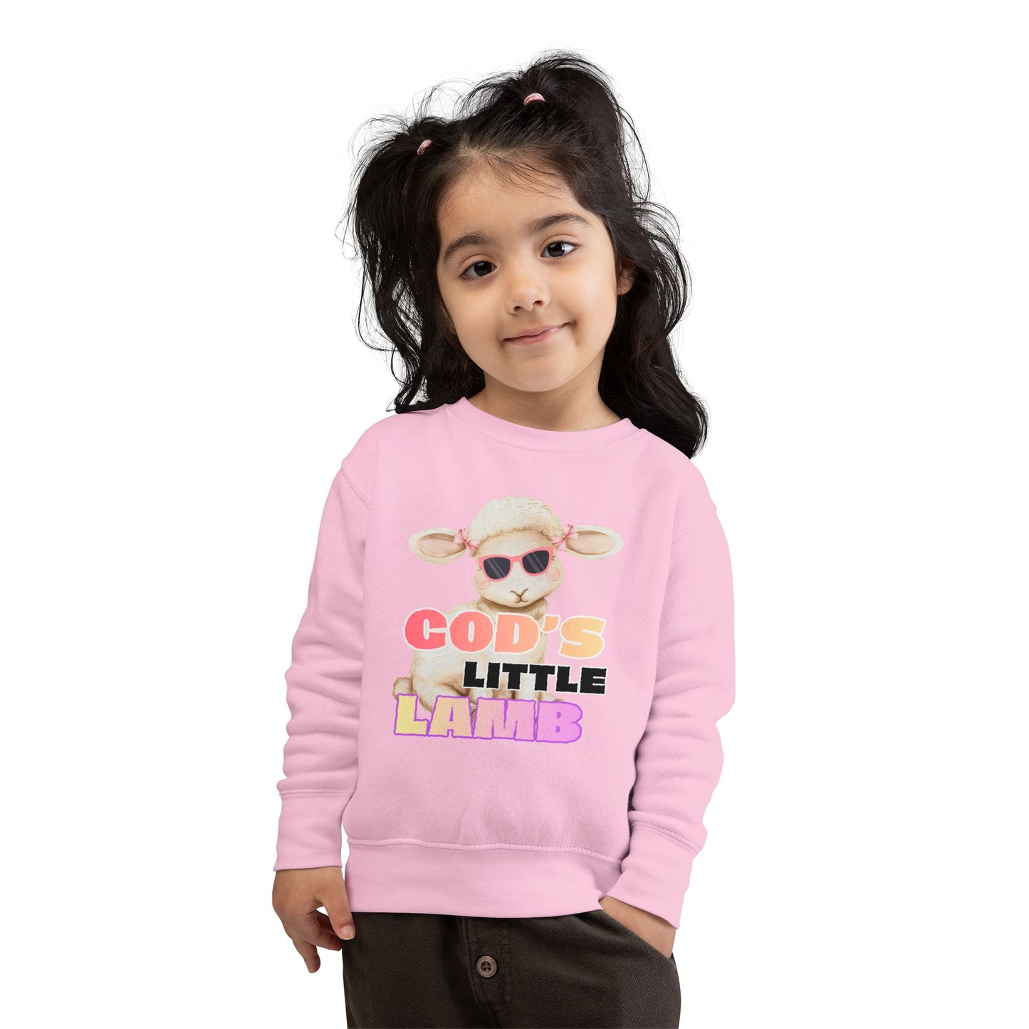 God's Little Lamb Toddler Sweatshirt - Cute Christian Lamb Pullover