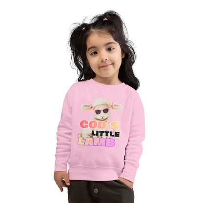God's Little Lamb Toddler Sweatshirt - Cute Christian Lamb Pullover