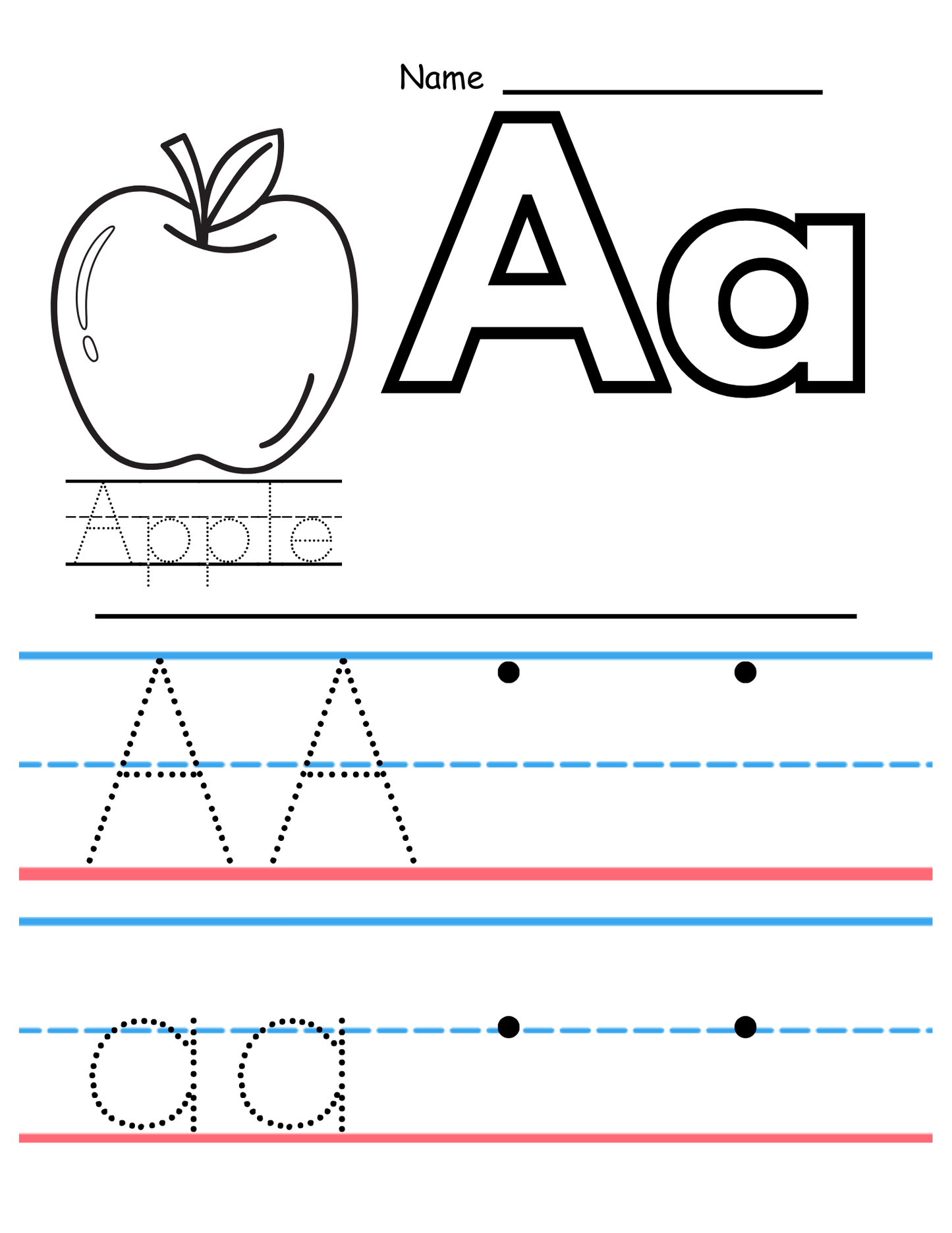 Letter A Tracing Worksheet