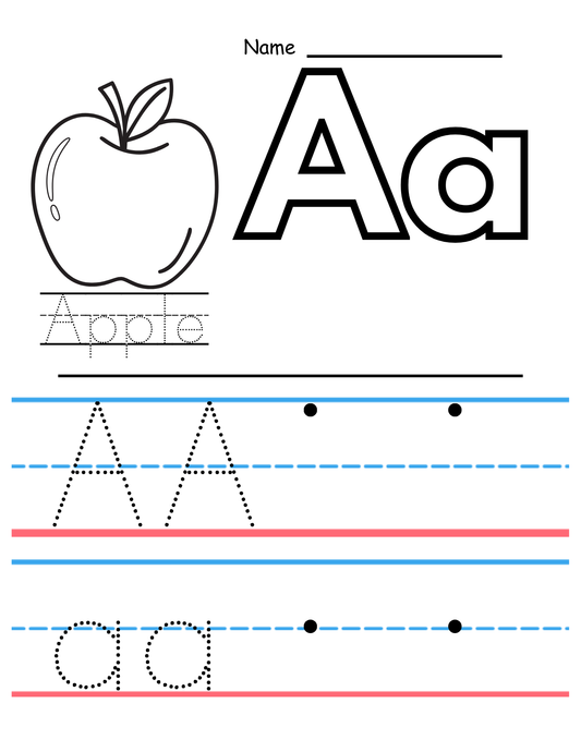 Letter A Tracing Worksheet